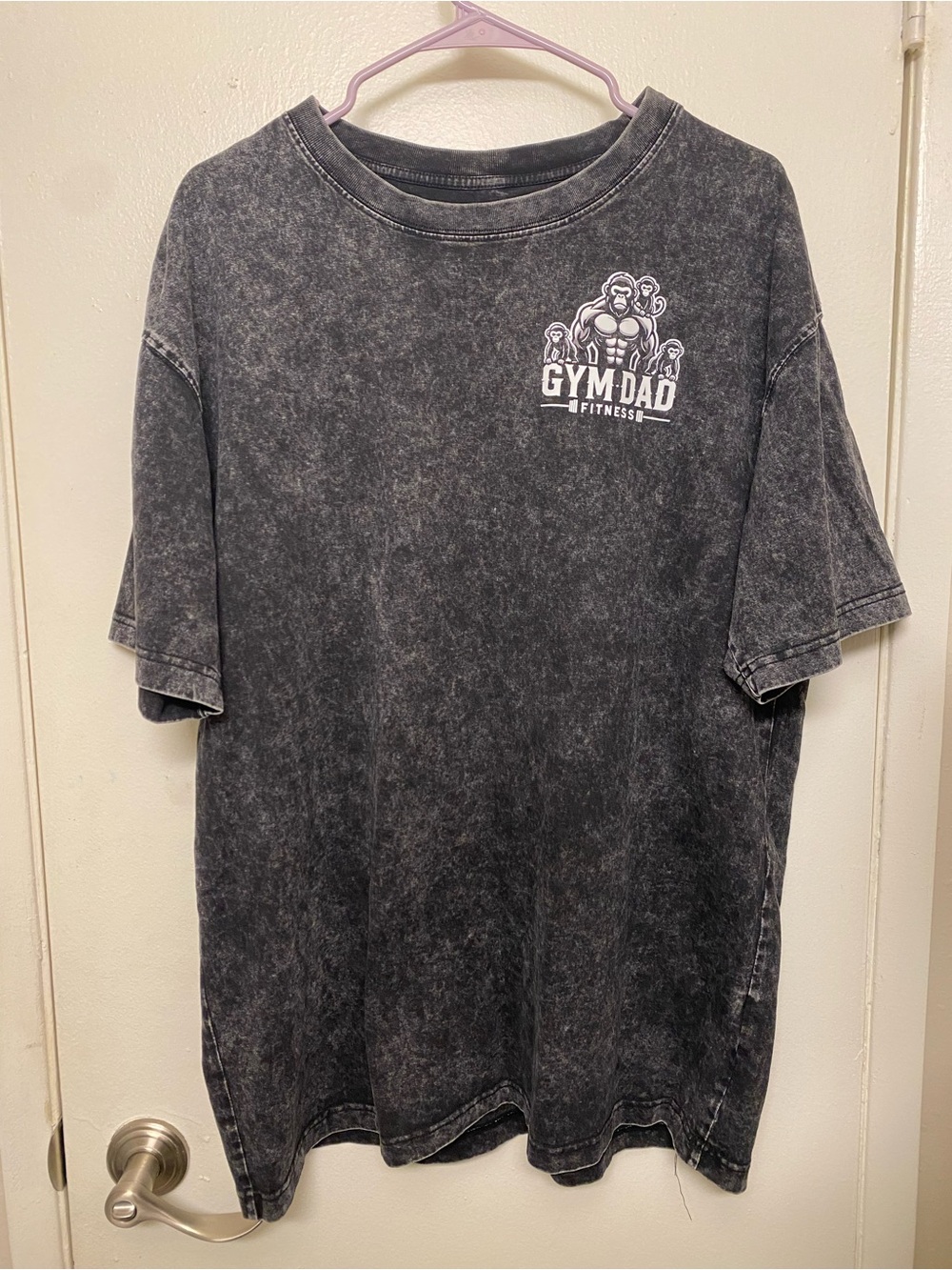 Men's Black Acid Wash Short Sleeve Tee